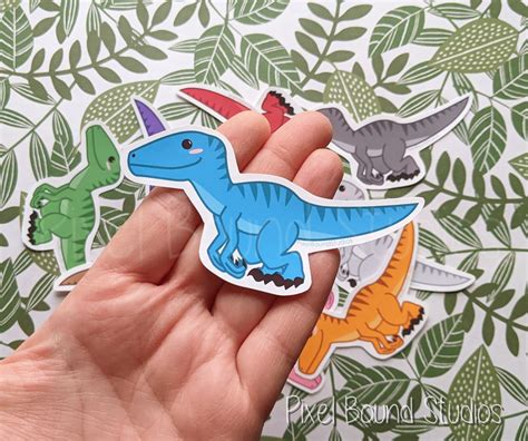 Chibi Utahraptor Velociraptor Stickers And Magnets Etsy