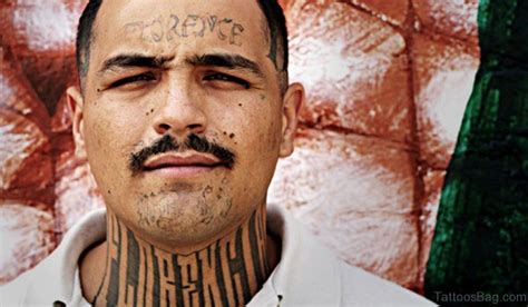 Chicano Gangster Side Neck Tattoos For Guys Gang Tattoos Symbols