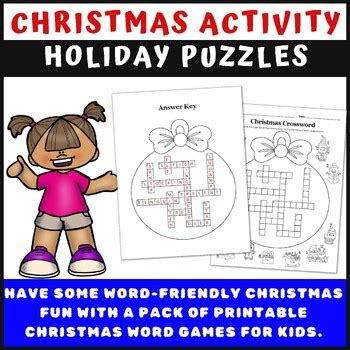 Christmas Activity Printables Holiday Puzzles By Mattei Francois