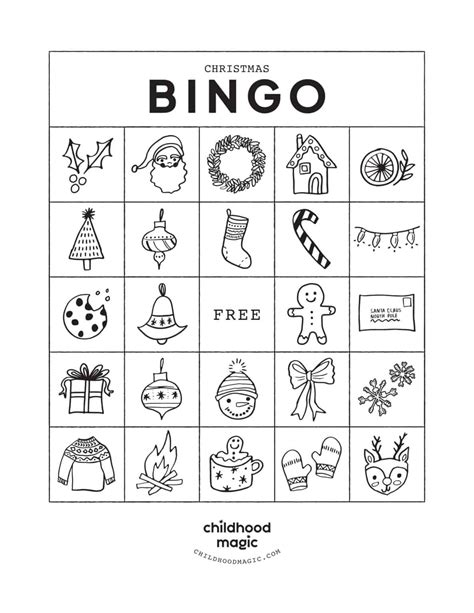 Christmas Bingo Childhood Magic