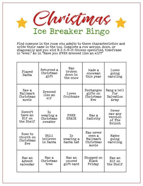 Christmas Bingo For Adults