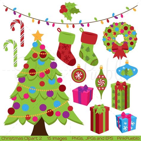 Christmas Clipart Clip Art Holiday Clip Art Clipart With Etsy