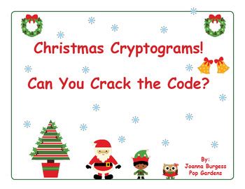 Christmas Cryptograms Can You Crack The Code By Pop Gardens Tpt