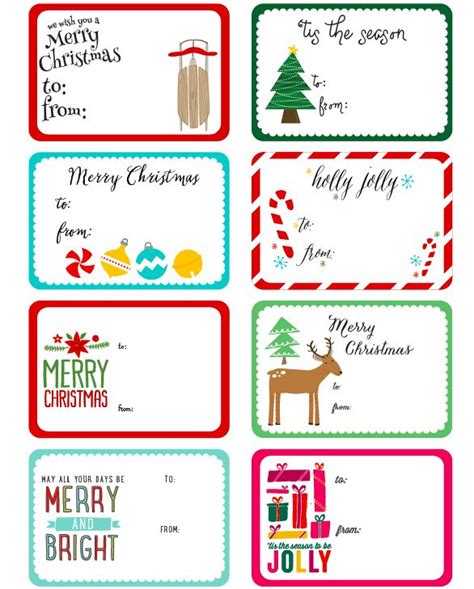 Christmas Gift Labels Printable Christmas Stickers Merry Etsy