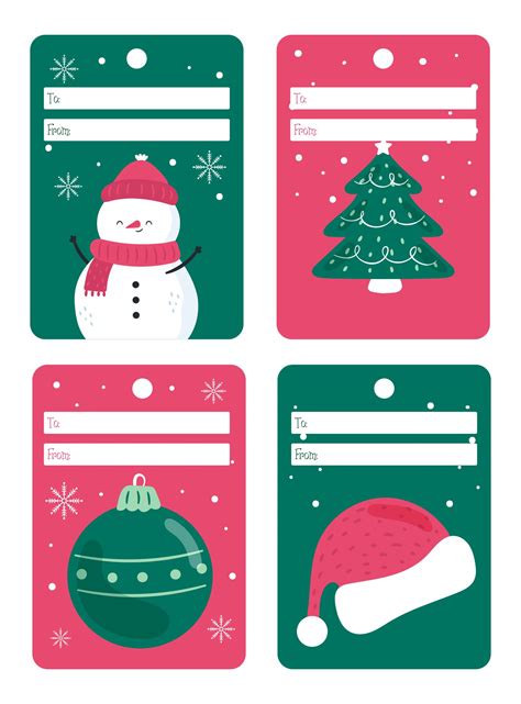 Christmas Gift Tags Templates 10 Free Pdf Printables Printablee