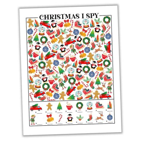 Christmas I Spy Printables for Kids Fun Activities