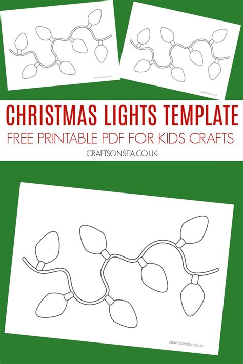 Christmas Lights Template Free Printable Pdf Crafts On Sea