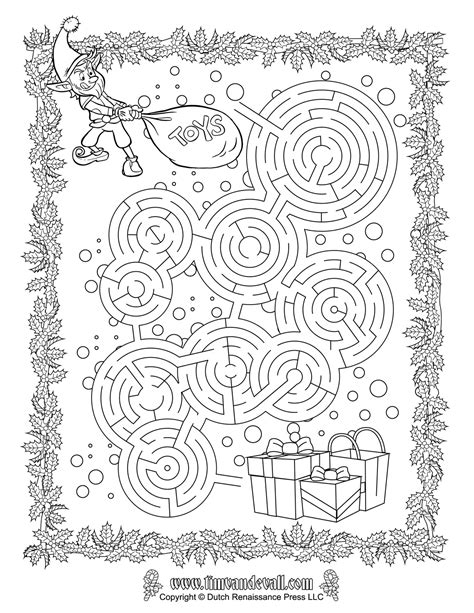 Christmas Maze Printable for Kids Fun Holiday Activity