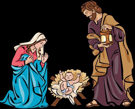 Christmas Nativity Scene Drawing Free Download On Clipartmag