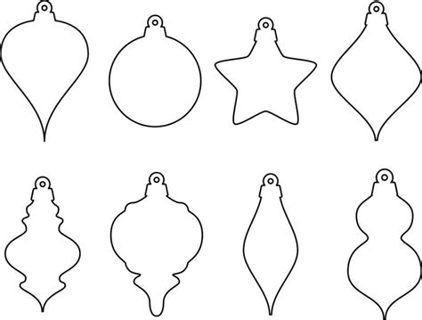 Christmas Ornament Shapes Openclipart Christmas Ornament Template