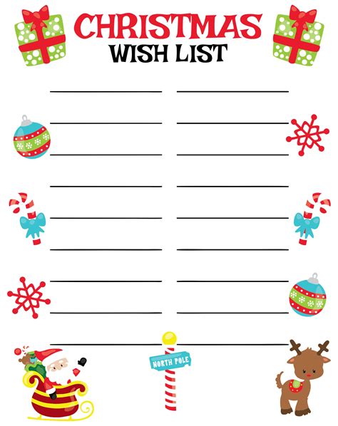 Christmas Printable List