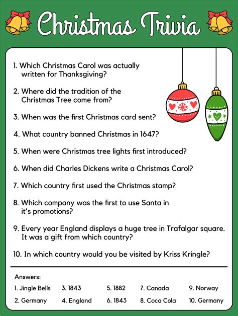 Christmas Quiz With Answers