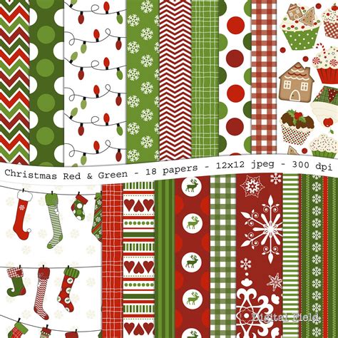 Christmas Scrapbook Paper Christmas Scrapbook Printable Scrapbook Paper