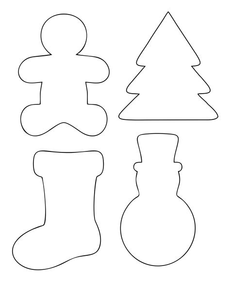 Christmas Shapes Templates Free Download