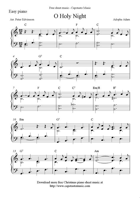 Christmas Songs Piano Sheet Music Free Printable Free Printable