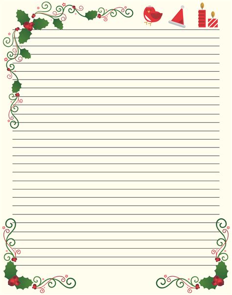 Christmas Stationery Printable Free