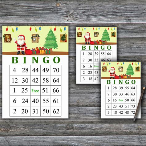 Christmas Theme Bingo Game Christmas Bingo Game Card Christm Inspire Uplift