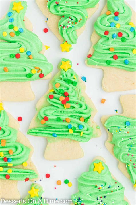 Christmas Tree Sugar Cookies Desserts On A Dime