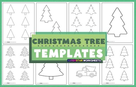 Christmas Tree Template Superstar Worksheets