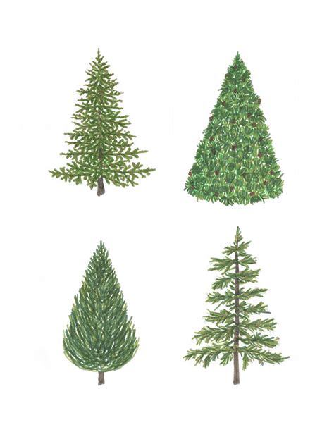 Christmas Trees Printable Charming North