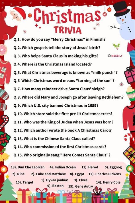 Christmas Trivia For Seniors