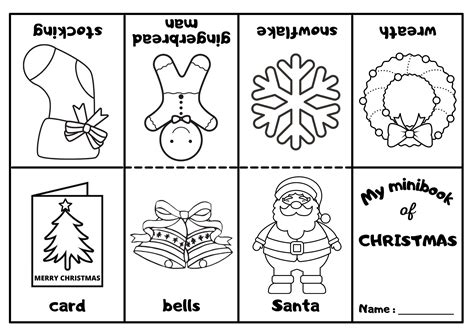 Christmas Vocabulary Coloring Coloring Pages