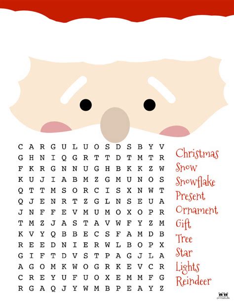 Christmas Word Searches 25 Free Printables Printabulls