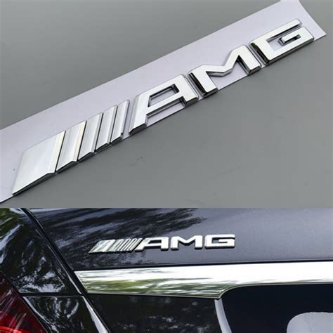 Chrome Finish Amg Emblem Badge Fits Mercedes Benz Amg A C E Glc Gla Glb