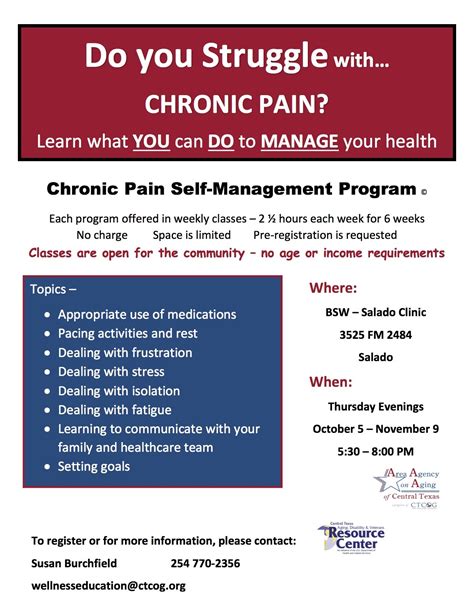 Chronic Pain Central Texas Aging Disability Veterans Resource Center