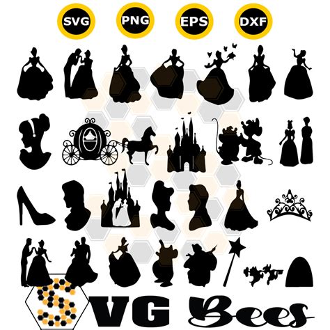 Cinderella Silhouette Svg By Svgbees Svg Files For Cricut Get