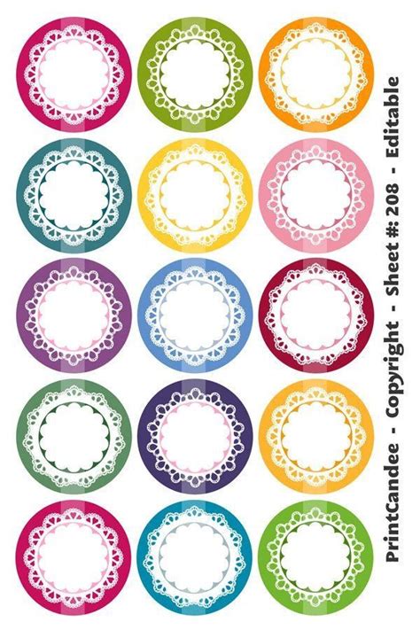 Circle Labels Printable Templates for Organization