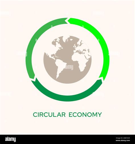 Circular Economy Symbol Icon Vector Illustration Stock Vector Image