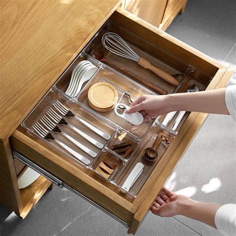 Clarity Customisable Drawer Organizer Utensils Stationery Holder