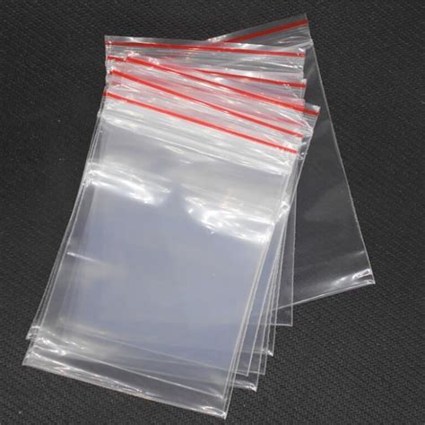 Clear Zip Ziplock Lock Bag Plastic Package Storage Bag Reclosable Zip