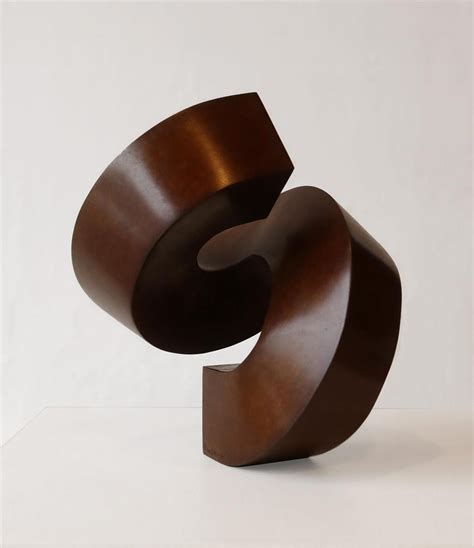 Clement Meadmore Spiral Minimalist Bronze Pedestal Sculpture For