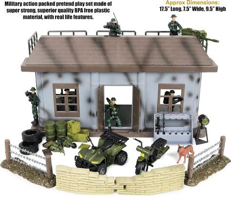 Click N Play Army Action Figure And Military Playset With Multi Level