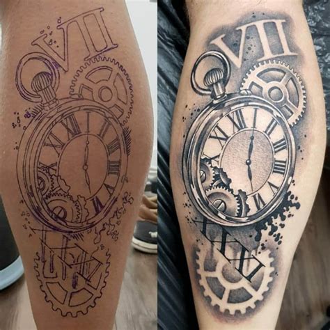 Clock Gear Tattoo Designs for Mechanical Beauty