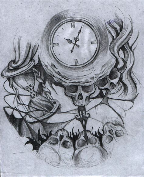 Clock Sketch Tattoo At Paintingvalley Com Explore Collection Of Clock