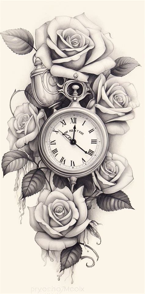 Clock Tattoo Drawing