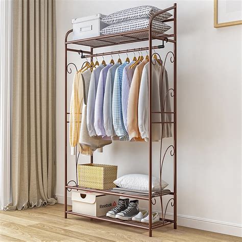 Closet Organizer Storage Rack Portable Clothes Hanger Home Garment