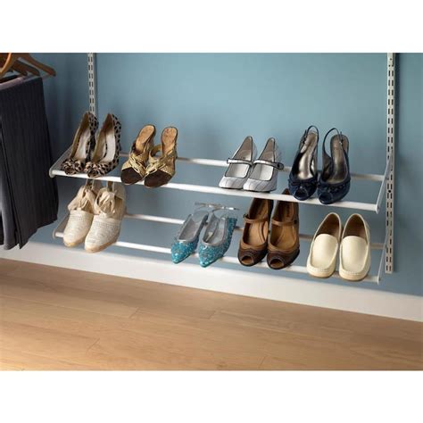 Closetmaid 42 In X 12 5 In X 4 In White Wire Shoe Storage In The Wire