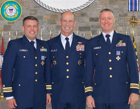 Coast Guard Lt Cmdrs Jason Carrillo And Daniel Crowley Received The