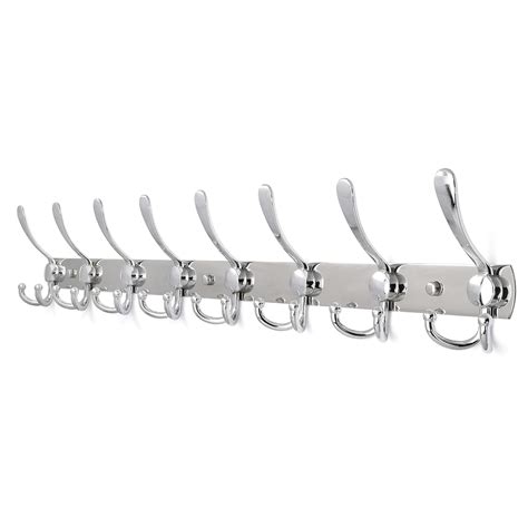 Coat Rack Wall Mounted Long 8 Tri Hooks For Hanging 30 Inch Hook Rack Hook Rail Ebay