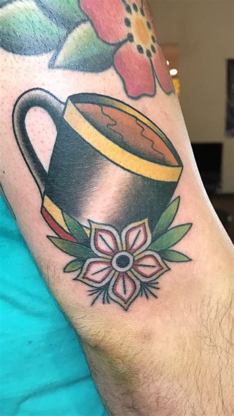 Coffee Cup Tattoo Traditional