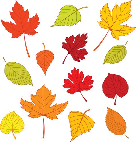 Colored Leaf Template Printable Pdf