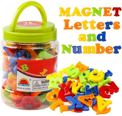 Colorful Teaching Magnetic Letters Numbers Early Learning Magnets