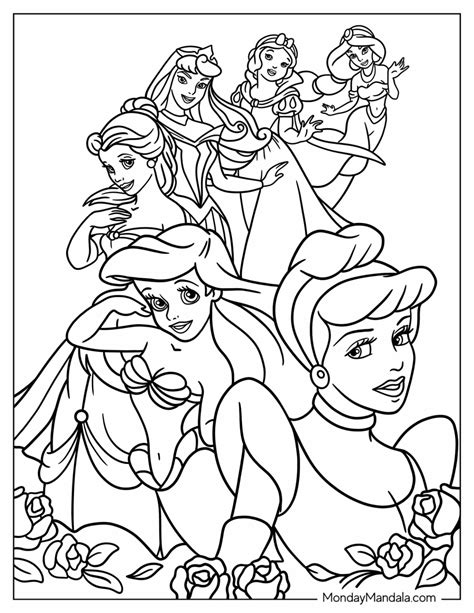 Coloring Pages Free Colouring Pages Disney Princess