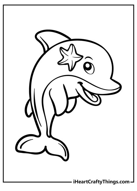 Coloring Pages Of Dolphins Cute