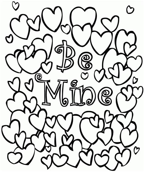 Coloring Pages Valentines Day Free Printable Coloring Home