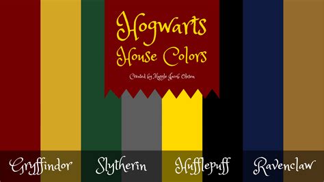 Colour Palette Harry Potter Colors Hogwarts House Colors Harry